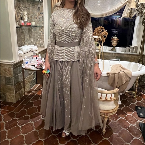 George’s Hobeika Beaded Corset Robe Dress - Picture 6 of 6